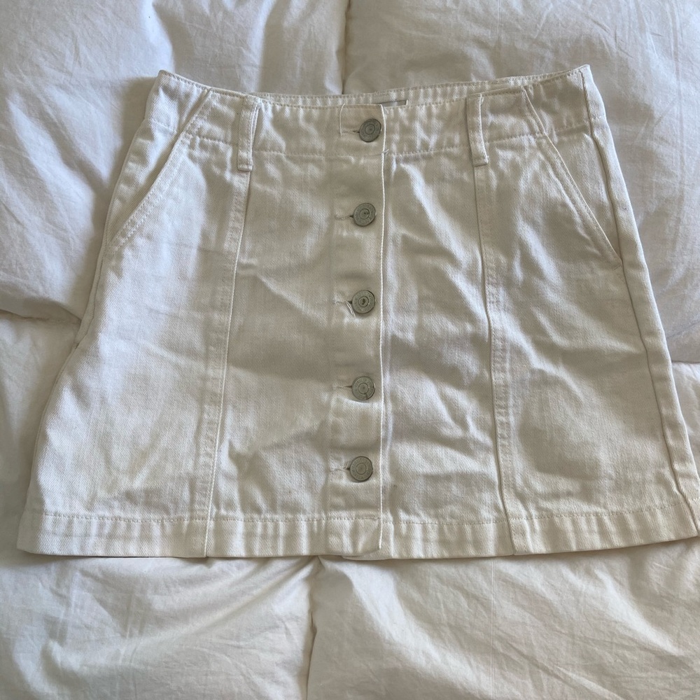 white button up skirt